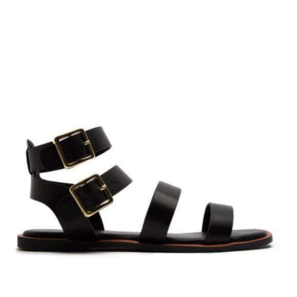 Strappy Gladiator Sandals in Black - Picture 5 of 9